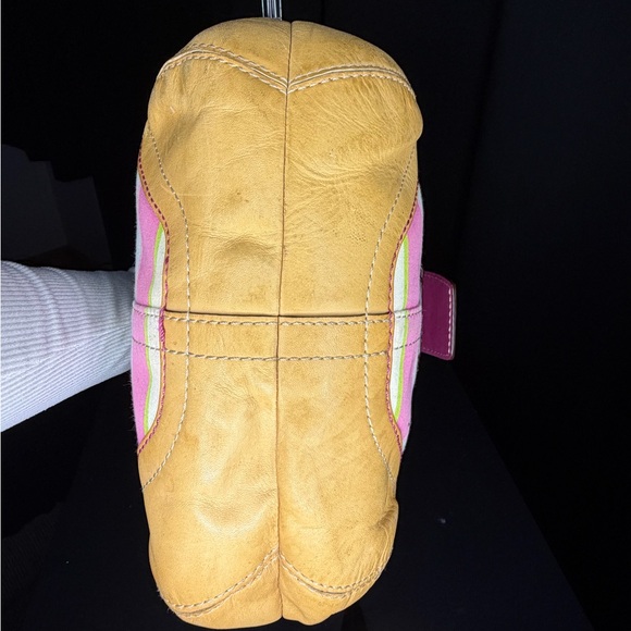 Coach Striped Pink SoHo Hampton Bag - Picture 4 of 6